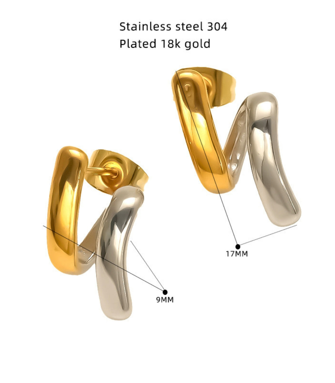 Aretes bicolor irregular