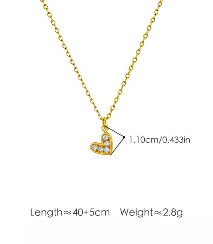 Collar Corazón con Zirconias
