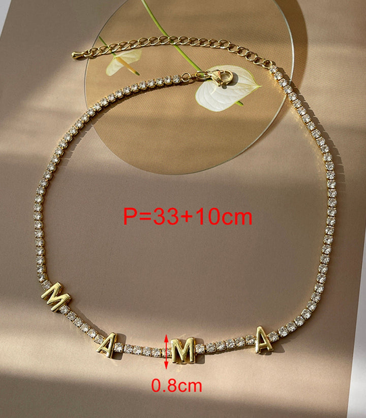 Collar mamá con zirconias
