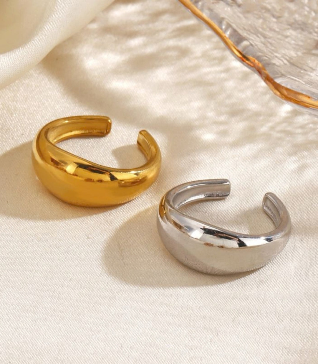 Anillo Silver Curved Wide