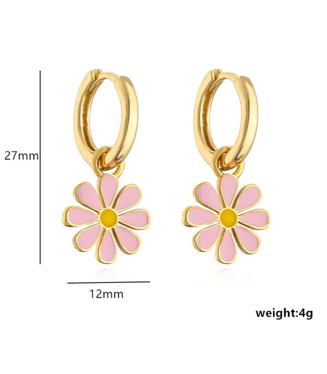 Aretes Daisy Rosa