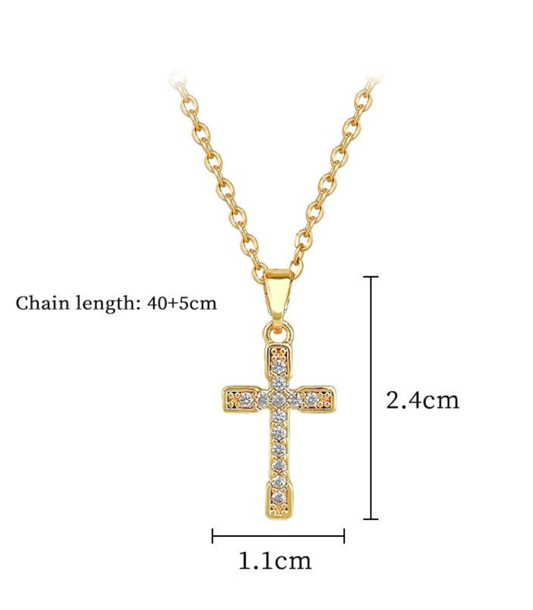 Collar Small Cross Zircon