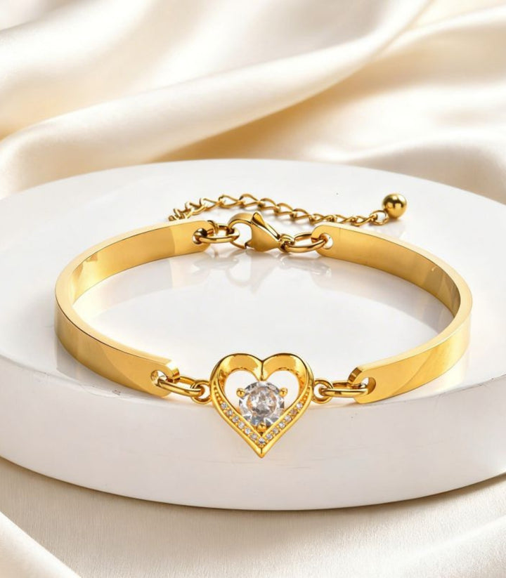 Brazalete gold Diamond Heart