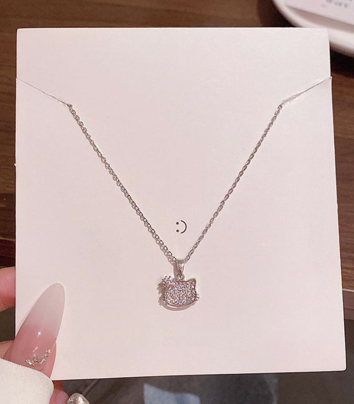 Collar Silver Zircon Cat