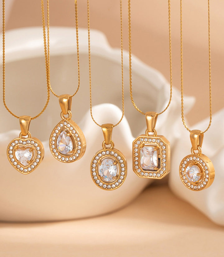 Collar Cuadro con Zirconias