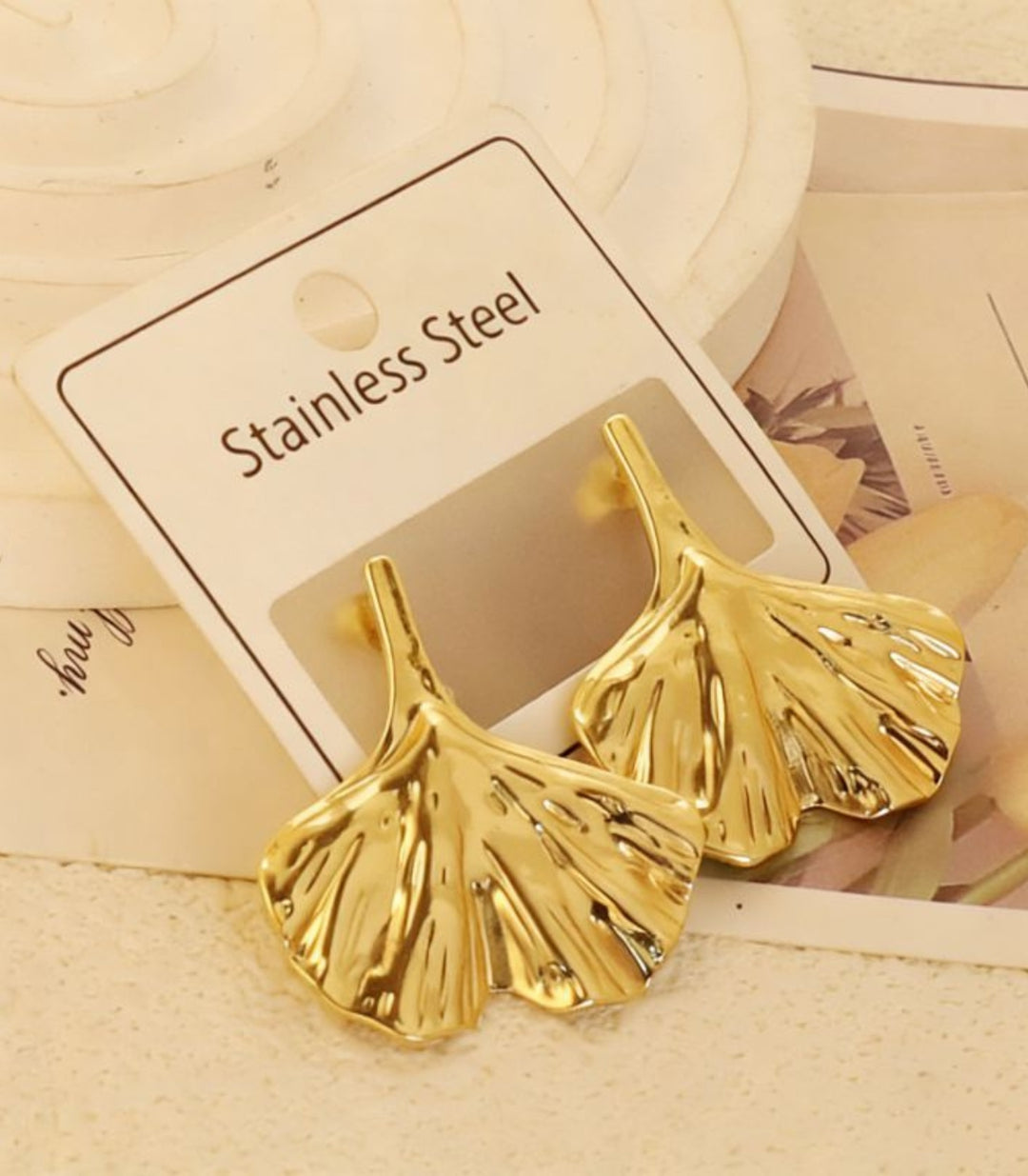 Aretes Ginkgo Leaf