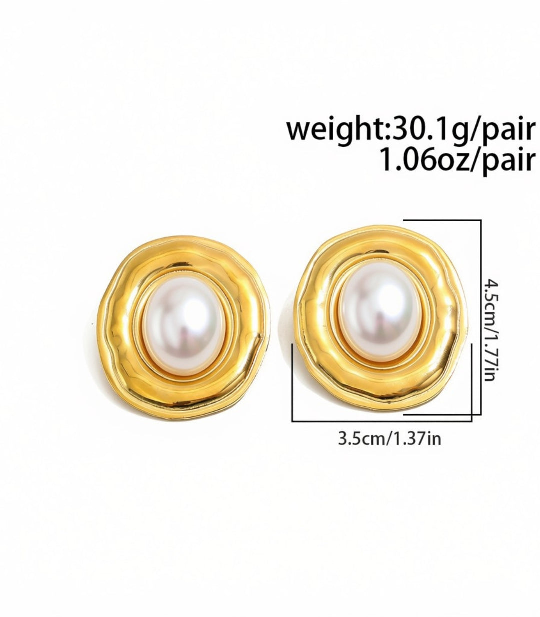 Aretes Maxi Ovalados 18K