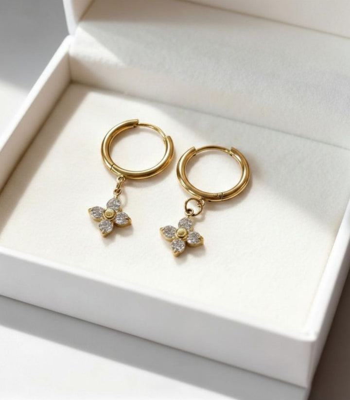 Aretes Four leaf Clover