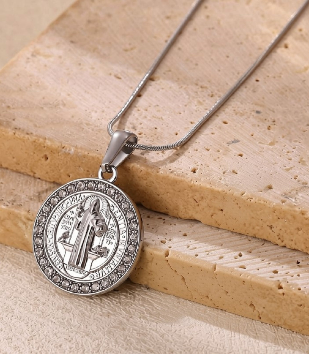 Collar Zirc Plata San Benito