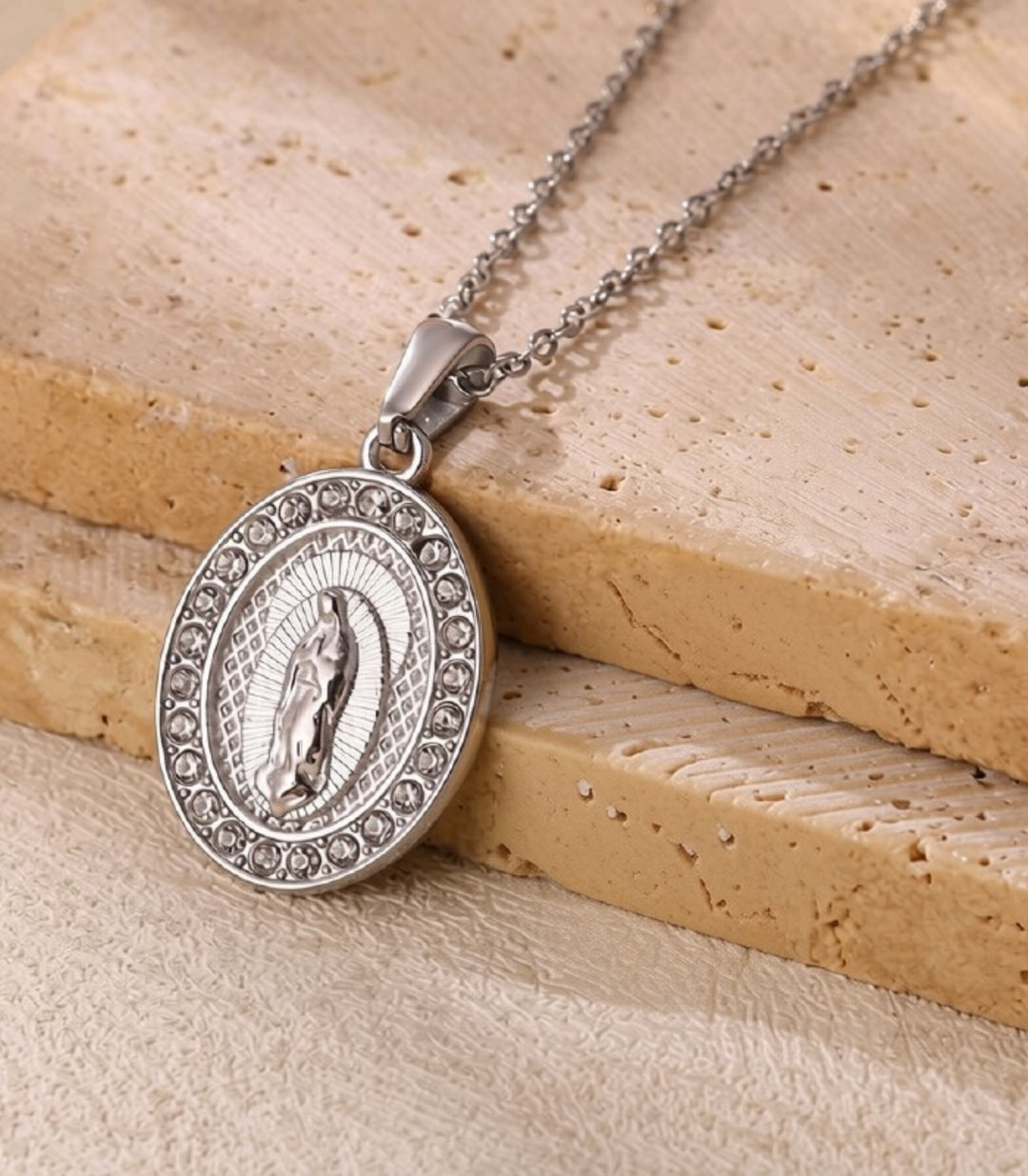 Collar Zirc Plata Virgen